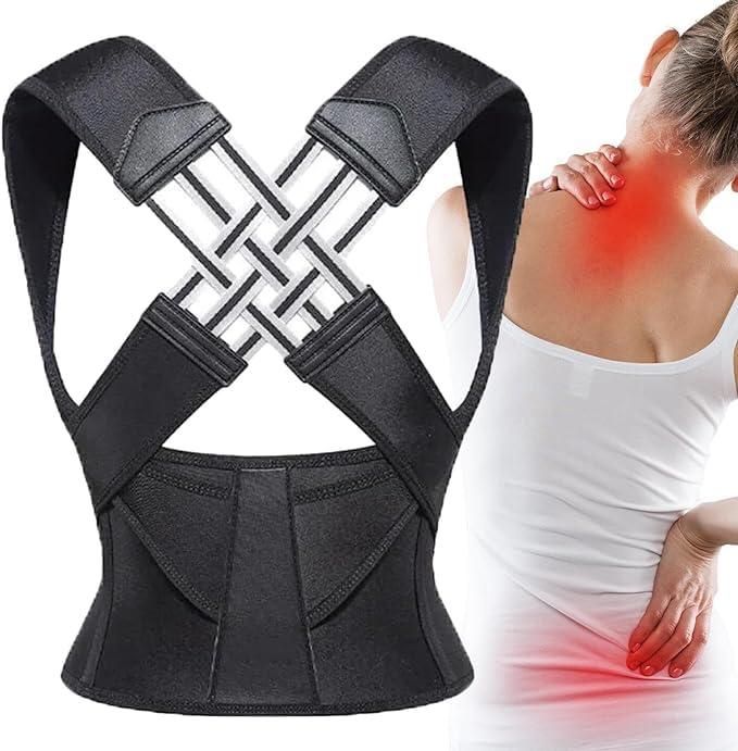 Back Pain Relief Posture Corrector - Adjustable Support Belt for Men & Women
