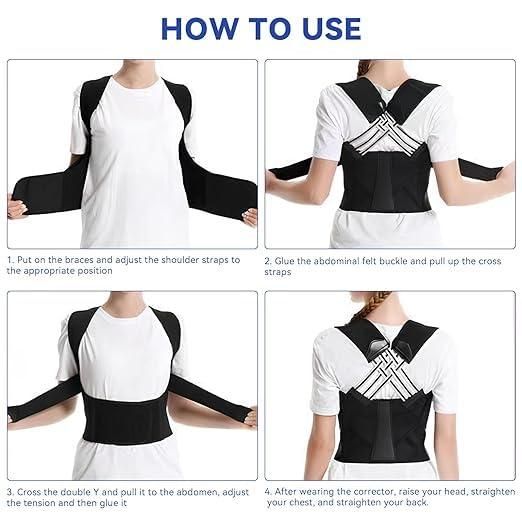 Back Pain Relief Posture Corrector - Adjustable Support Belt for Men & Women