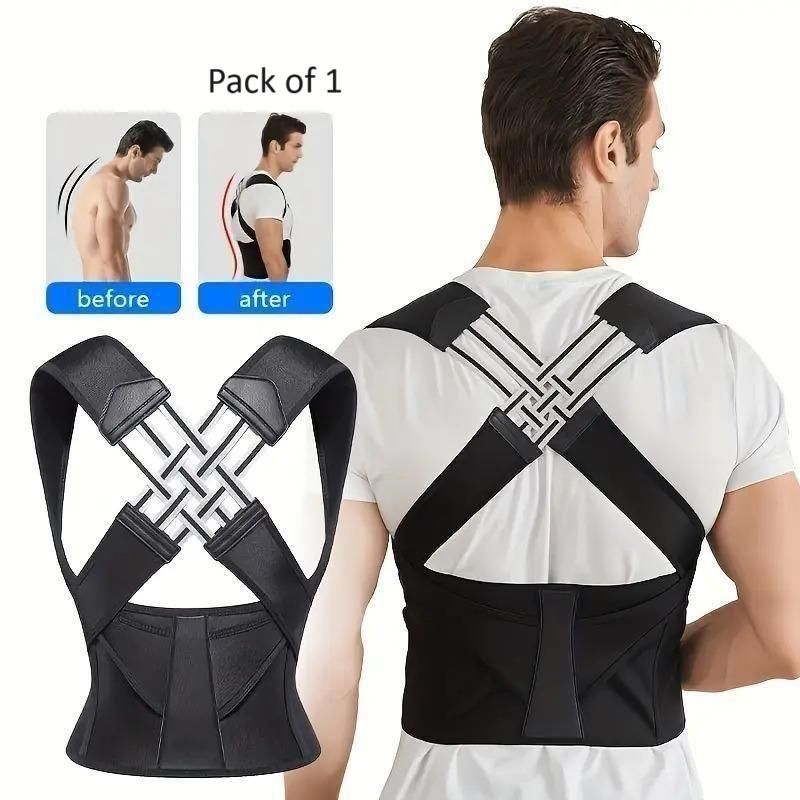 Back Pain Relief Posture Corrector - Adjustable Support Belt for Men & Women